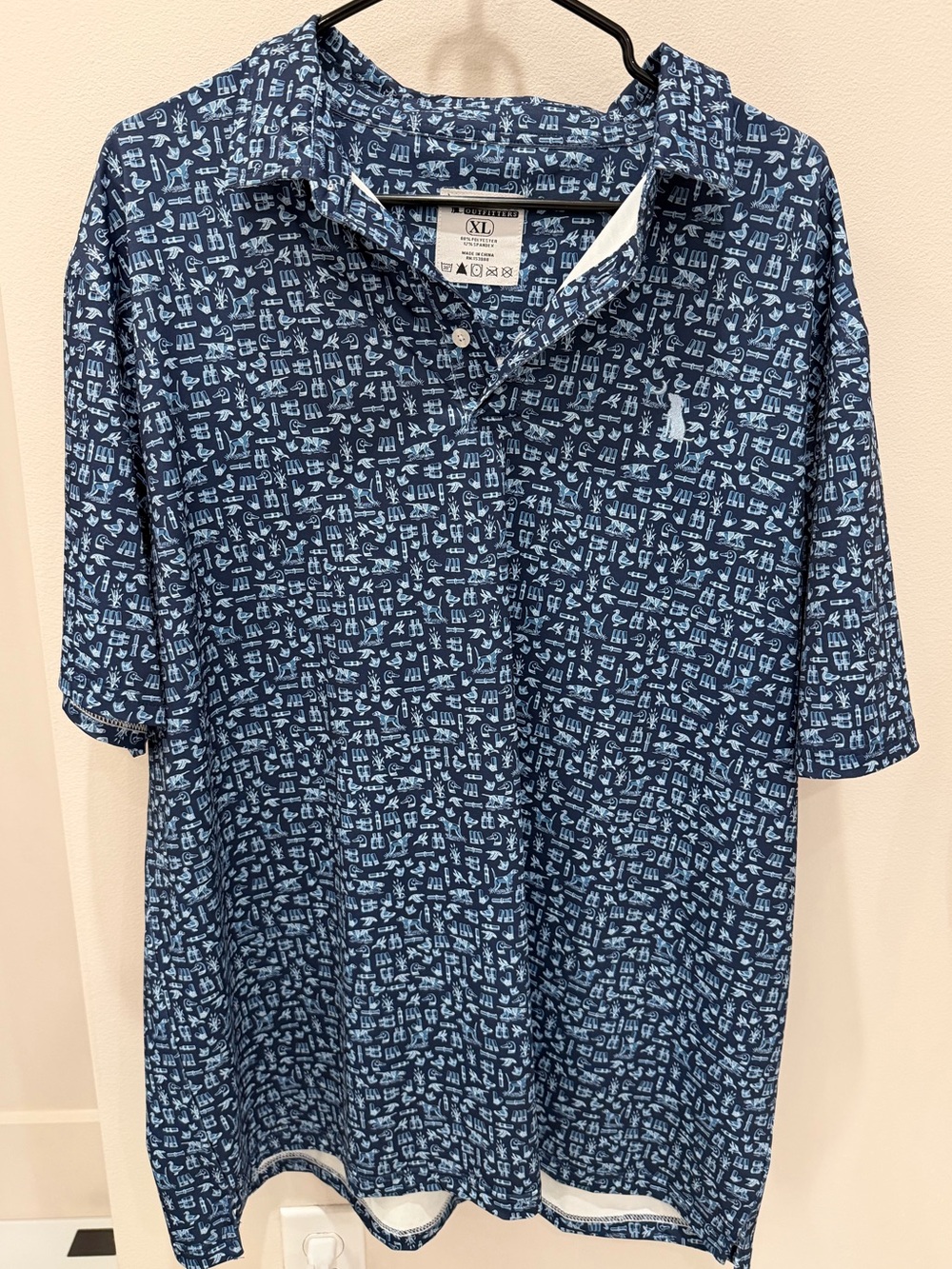 Local Boy Outfitters Blue duck hunting print polo